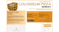 Desktop Screenshot of colosseumpizza.ca