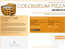 Tablet Screenshot of colosseumpizza.ca